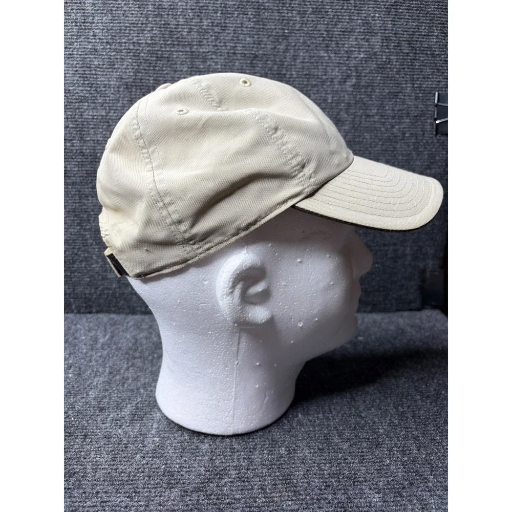 Adidas Climalite Baseball Cap Beige Brown Embroidered Logo Adjustable Hat